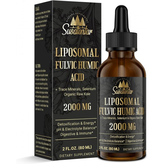 Susatentar Dietary Supplement Liposomal Fulvic Humic Acid Drops 2000 MG