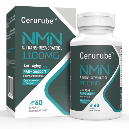 Cerurube NMN + Resveratrol Dietary Supplement Capsules 1100mg