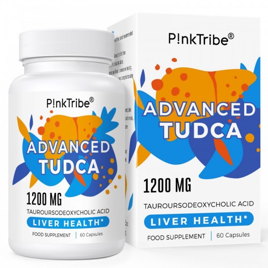 P!nkTribe TUDCA (Tauroursodeoxycholic Acid) Liver Support Supplement 1200mg Per Serving 60 Capsules