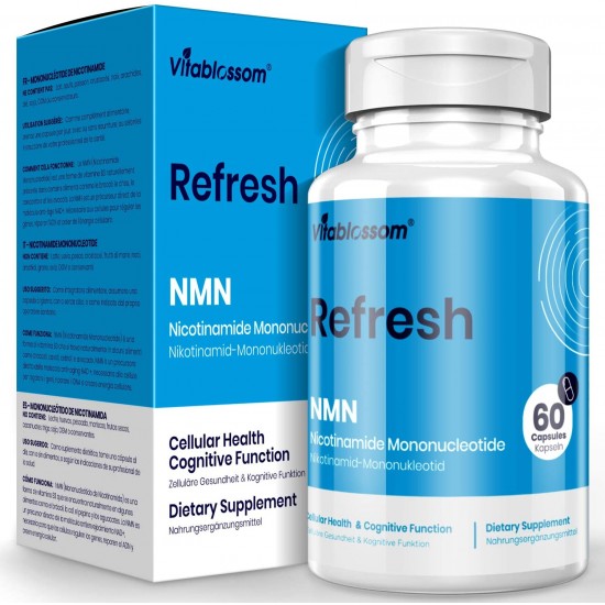 Gélules Vitablossom Refresh NMN avec une concentration maximale 500 mg 60 Gélules