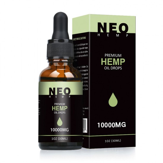 NEOHEMP Original et Myrtille Huile de chanvre gouttes 10000 mg 30 ml, végétalien et végétarien