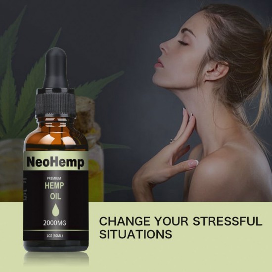 NEOHEMP Hemp Oil Drops 2000mg 30ml, Vegan & Vegetarian Friendly(2000mg)