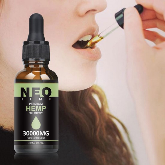 NeoHemp Hanftropfen Tropfen 30000mg 30ml, reduzieren Stress, Angst und Schmerzen