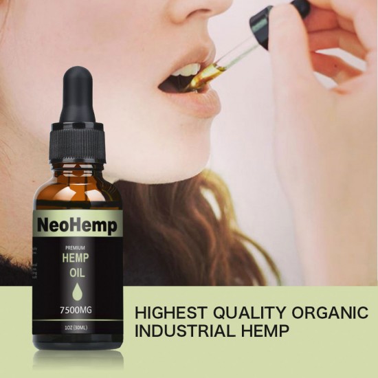 NeoHemp Hemp Oil Drops 7500mg 30ml, Help Reduce Stress, Anxiety and Pain(7500mg)