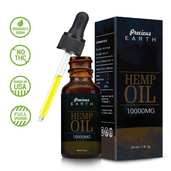 Precious Earth 25000mg 30ml,, Broad Spectrum Hemp Oil Extract, Premium Organic Extracts, Made in USA