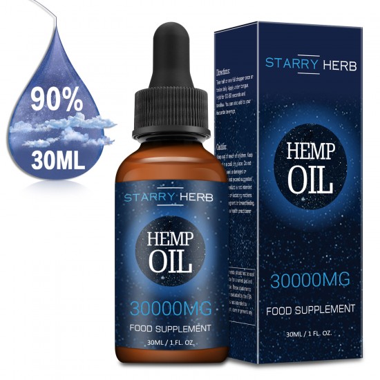 Huile Starry Herb 30000mg , extrait d’huile de chanvre à large spectre, extraits organiques de qualité supérieure, fabriqué aux États-Unis