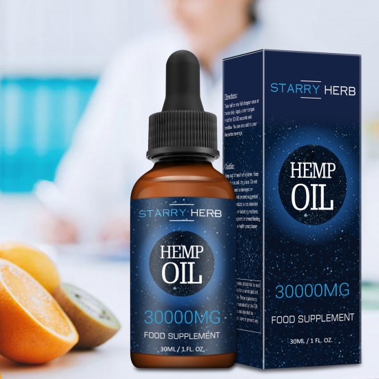 Starry Herb Hanföl Tropfen 30000mg 90% 30ml, hergestellt in den USA