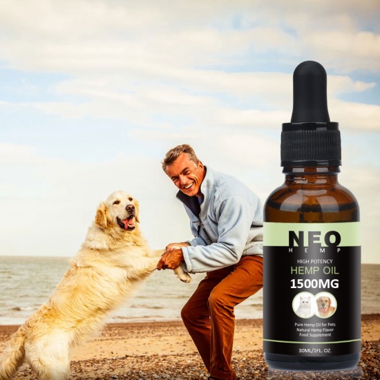 NEOHEMP Hanföl Tropfen für Hunde 1500mg 30ml