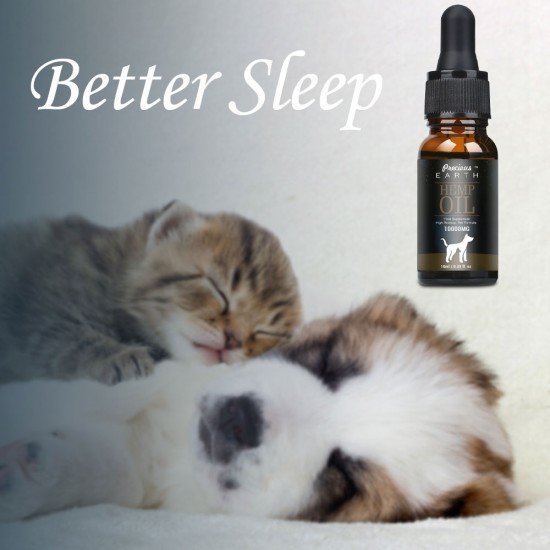 Precious Earth Hanföl für Hunde und Katzen, 10000mg 10ml