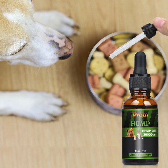 Proto Hemp Hanföl Tropfen für Hunde, 30000mg 90% 30ml